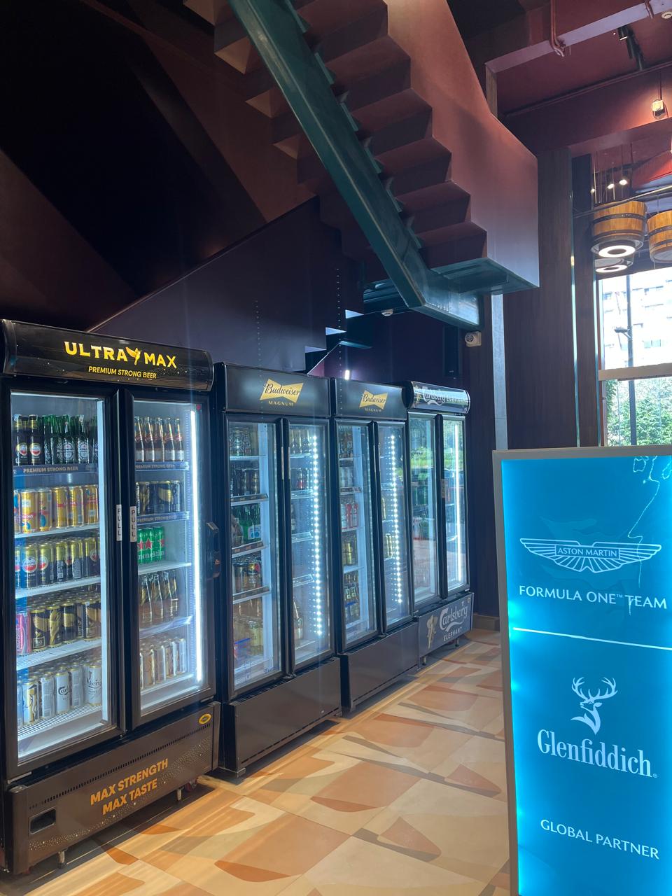 Premium vodka, rum, gin, and tequila bottles available at Vandyk Spirits Noida