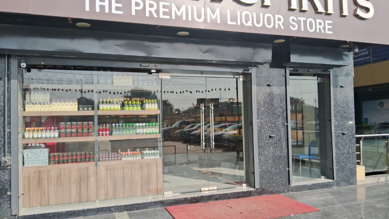 Premium liquor store interior at Vandyk Spirit’s Embark Plaza Mall
