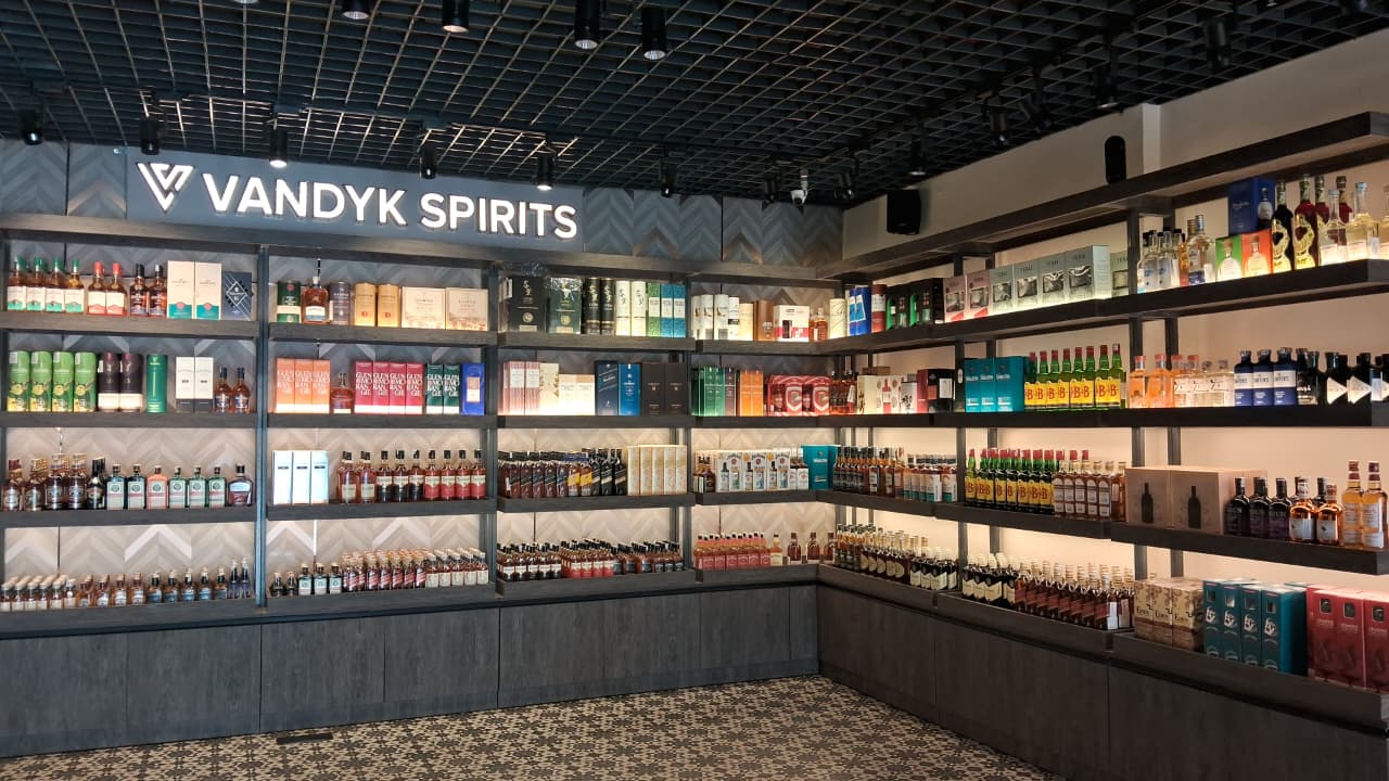 Imported vodka, gin, tequila, and global spirits at Vandyk Spirit’s Embark Plaza Mall shop