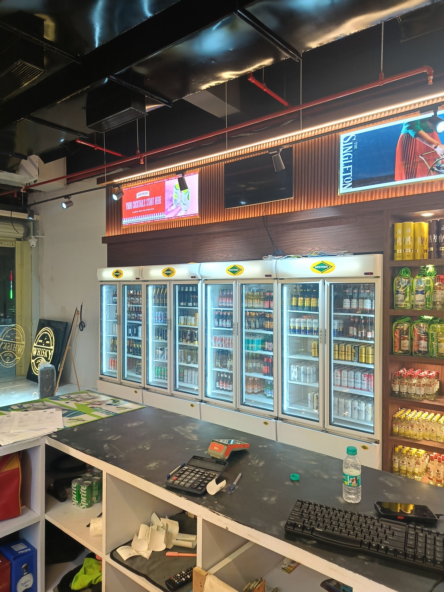 Craft beer and imported beer collection at Whisky Junction liquor store Noida
