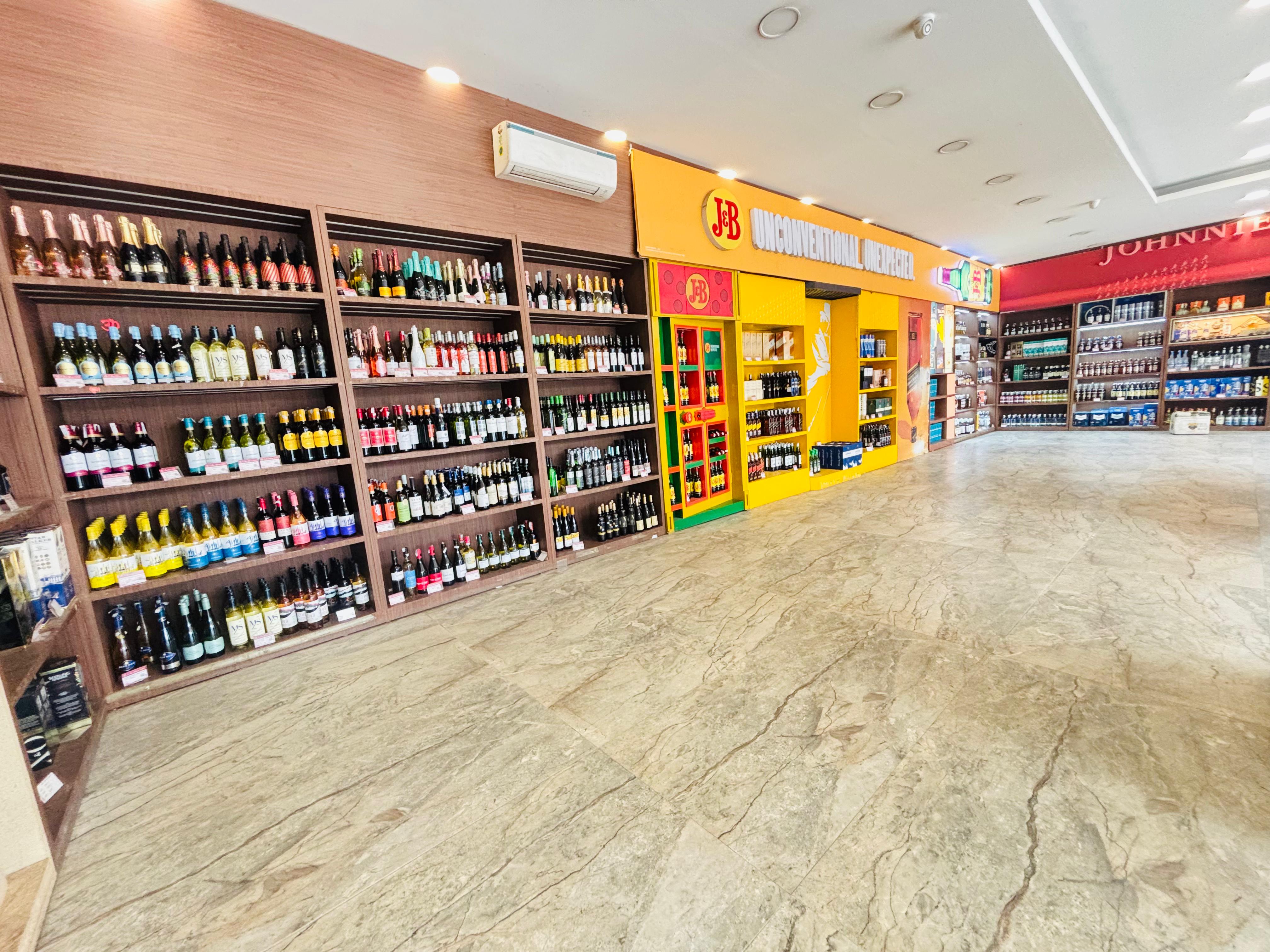 Fine drinking retail ambience at G-Town Wines Gurgaon