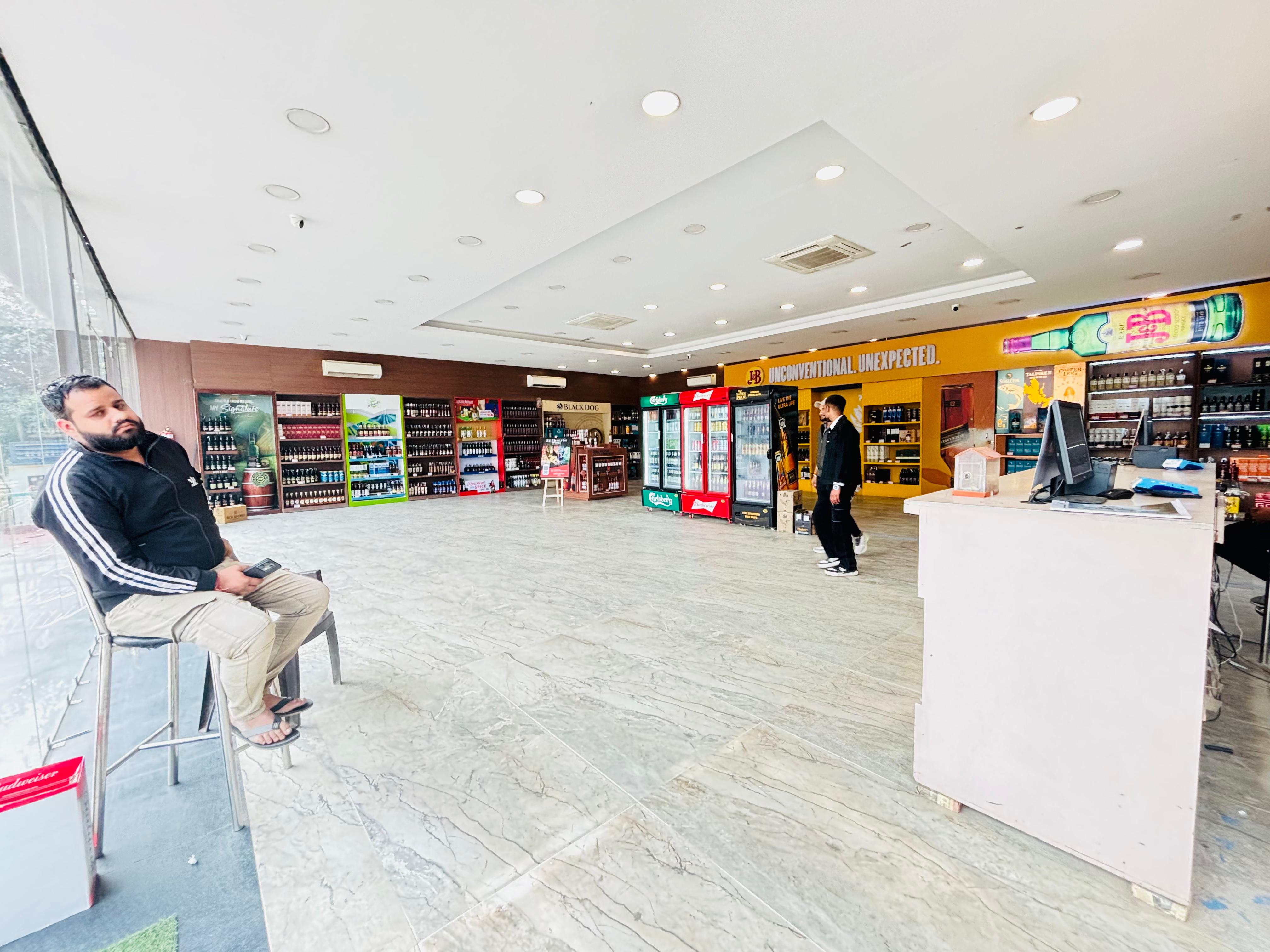 Premium store layout inside G-Town Wines Sector 53
