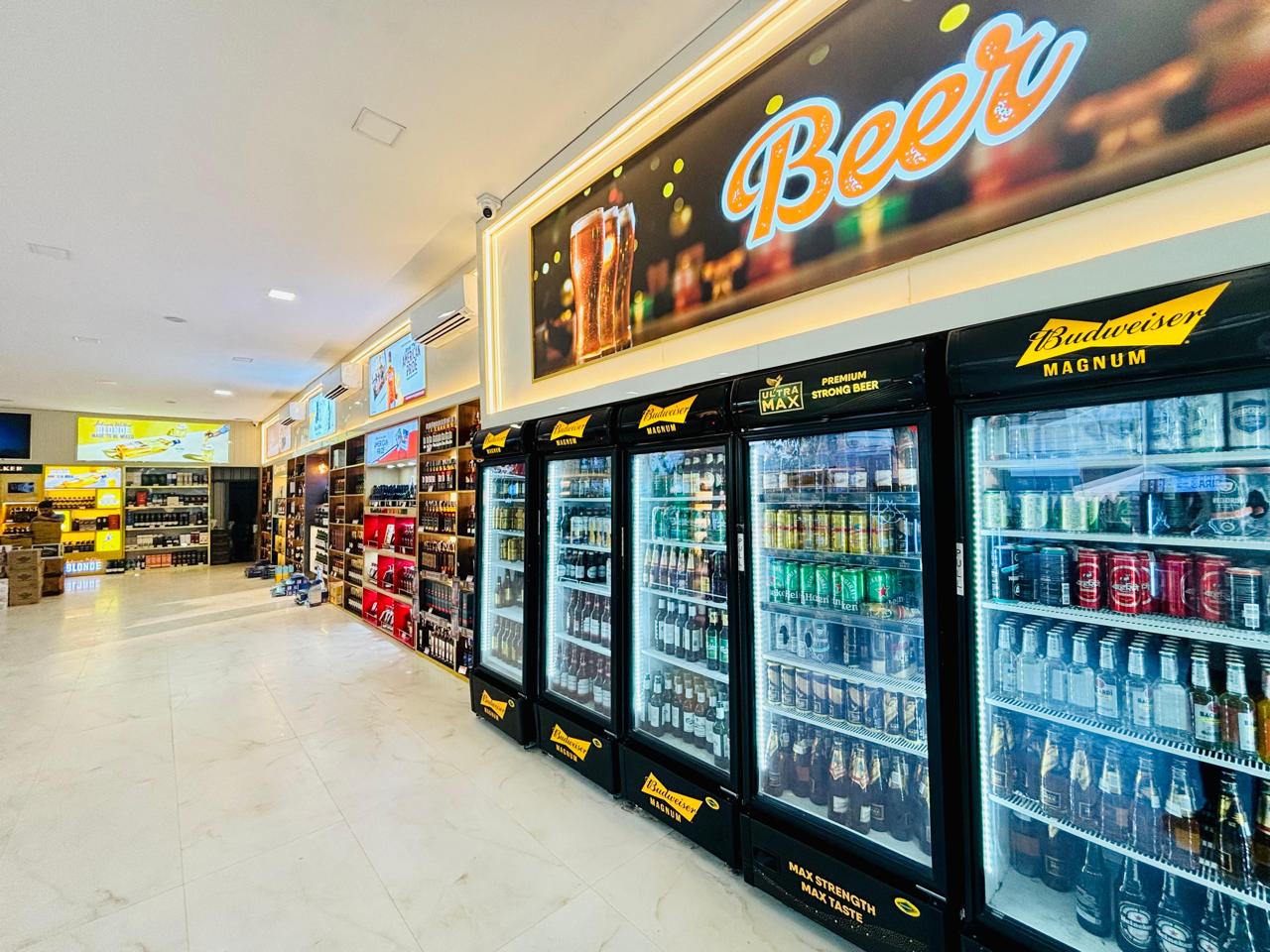 Imported and premium liquor collection at G-Town Wines Gurgaon