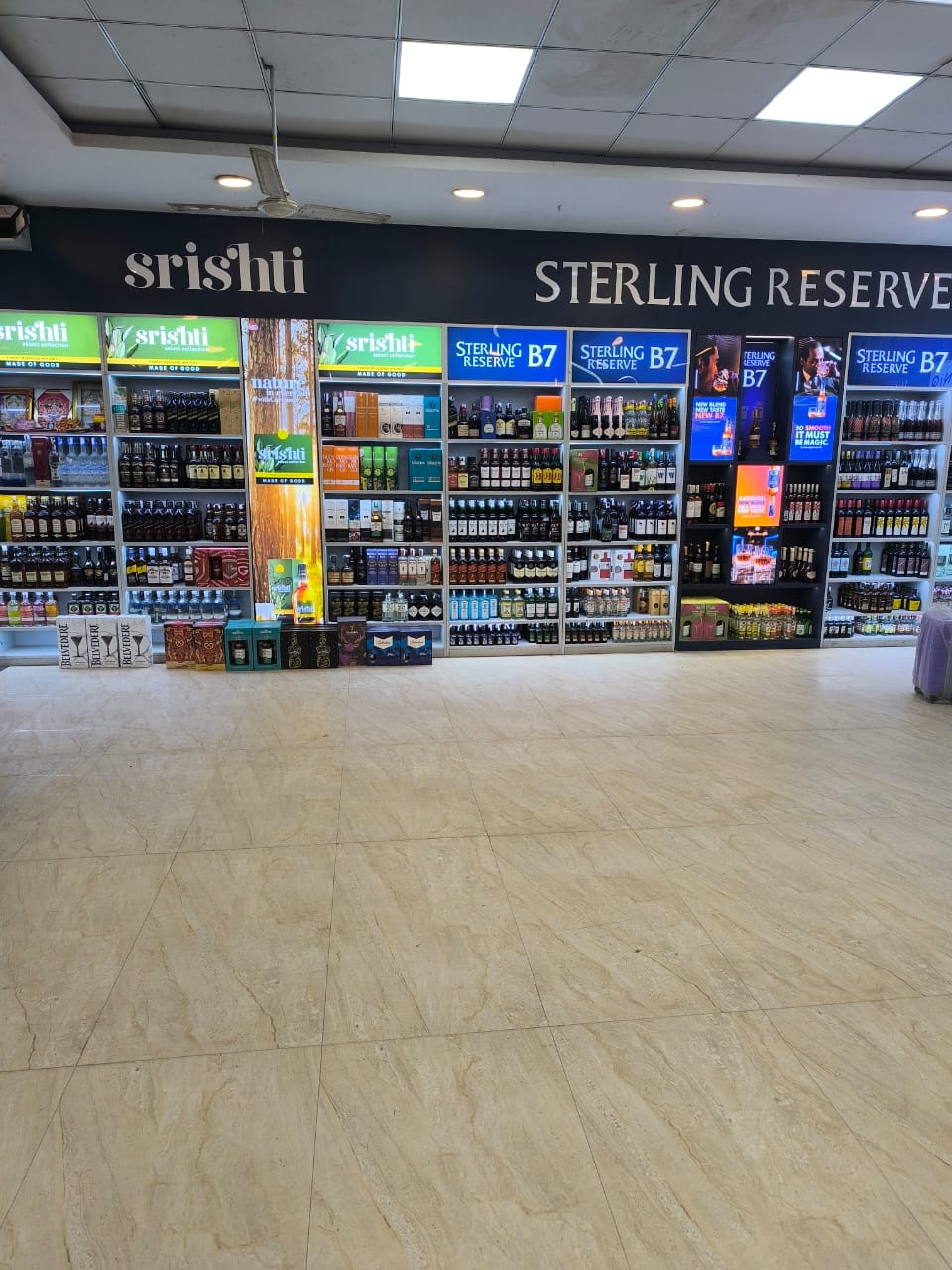 Customer exploring fine wines and spirits at Shyam Wines Gurugram