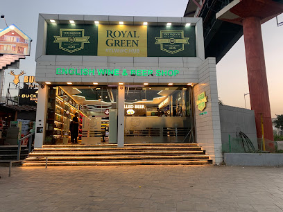 Premium liquor shelves with whisky, rum, vodka
